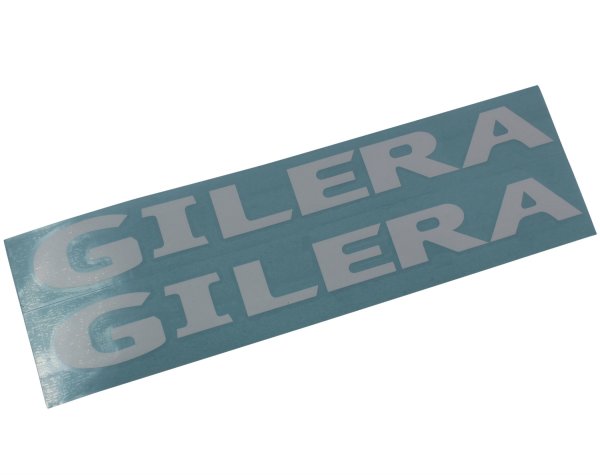 AUFKLEBER 2x GILERA >> 32 x 4cm - WEISS