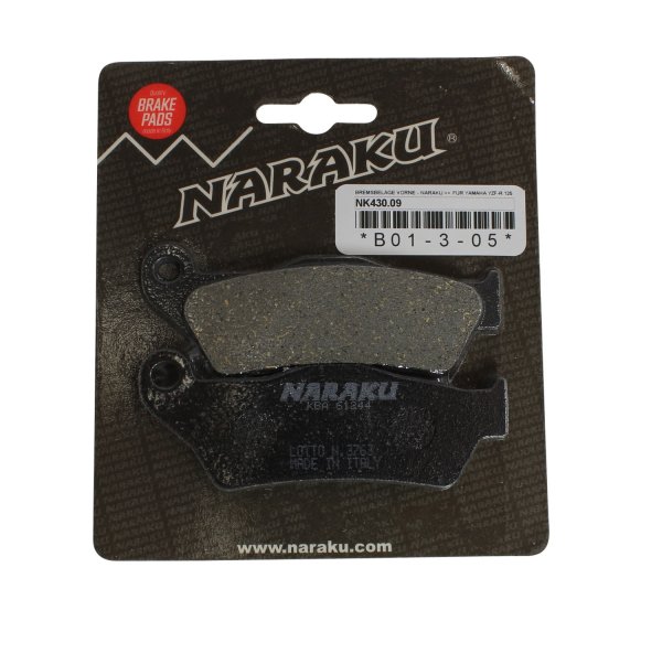 BREMSBELÄGE VORNE - NARAKU >> FÜR YAMAHA YZF-R 125 (BJ. 2008 - 2013)