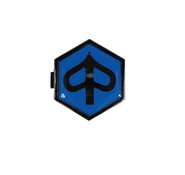 EMBLEM PIAGGIO (ZUM STECKEN) - GLÄNZEND >> FÜR PK 50 XL / PK 125 XL / PX 125 E