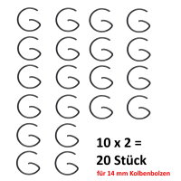 10x 2 KOLBENCLIP SETS 10MM + 12MM + 14MM >> G-CLIP