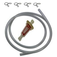 BENZINFILTER ROT INK. BENZINSCHLAUCH TRANSPARENT >>...